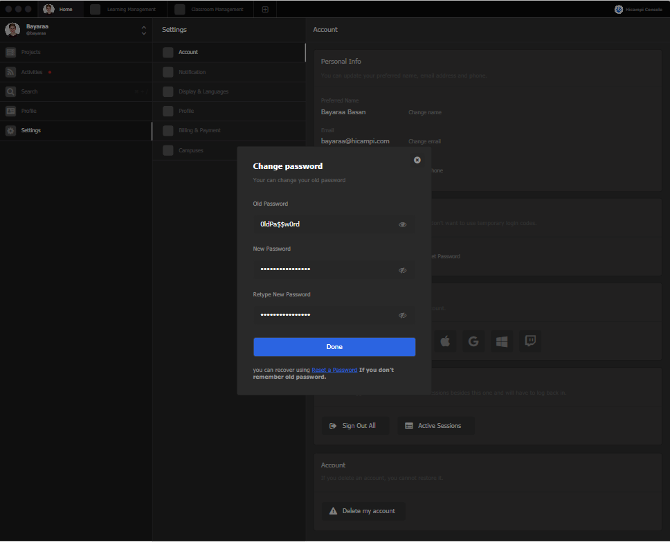 Aircampi Console for Desktop