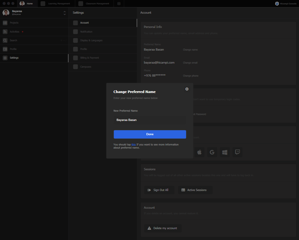 Aircampi Console for Desktop