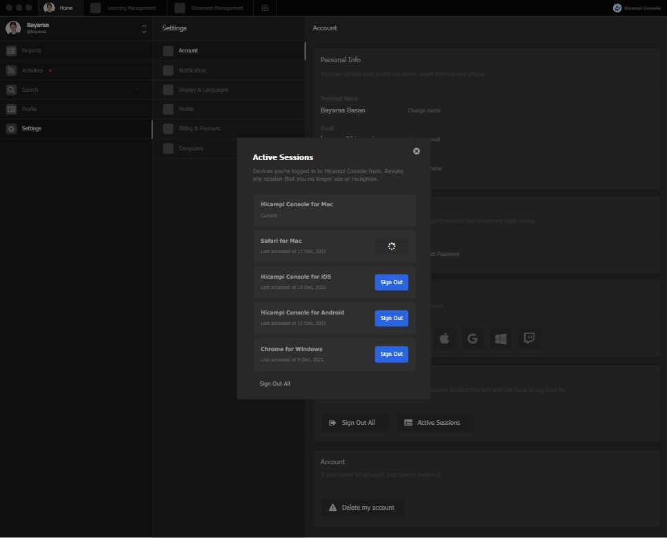 Aircampi Console for Desktop